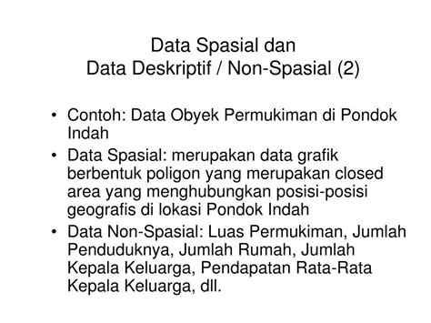 Data Spasial dan Nonspasial